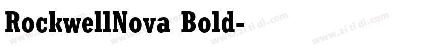 RockwellNova Bold字体转换